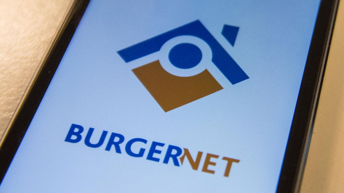 Burgernet (logo op mobiel)