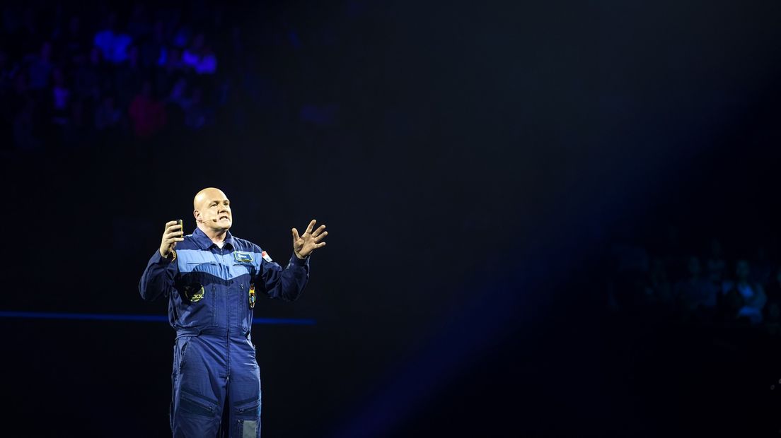 Astronaut Andre Kuipers met zijn show SpaceXperience-Live in het Ziggo Dome.