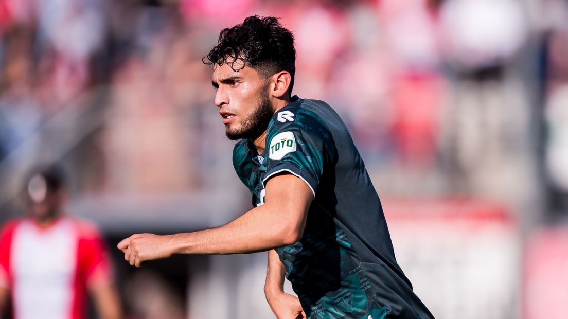 FC Groningen-spits Ricardo Pepi in actie tegen FC Utrecht