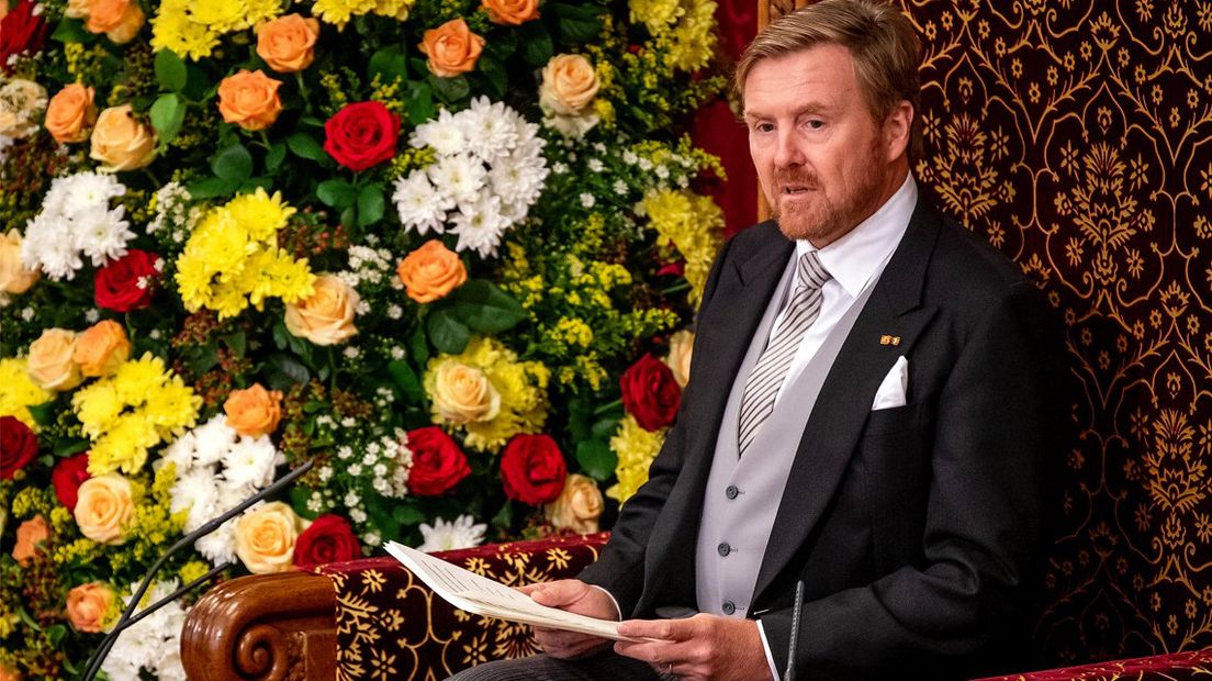 Koning Willem-Alexander leest troonrede voor.