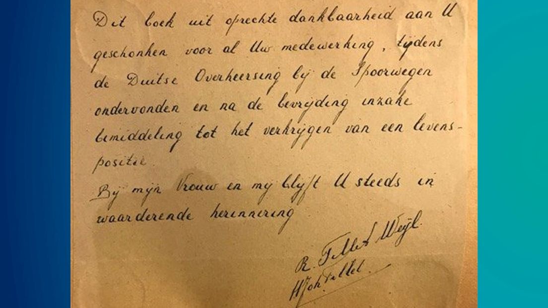 Op zoek naar (familie van) de schrijver van een opmerkelijk bedankbriefje