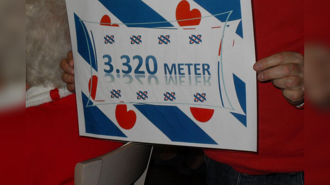 De Fryske sjaal is 3320 meter wurden