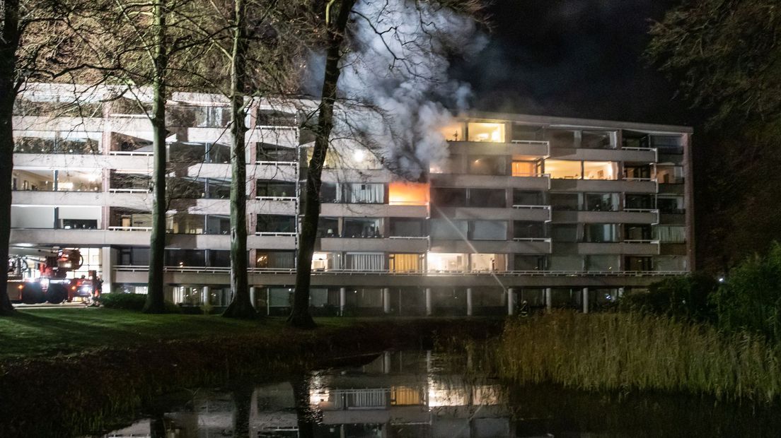 Brand in de Oranjeparkflat.