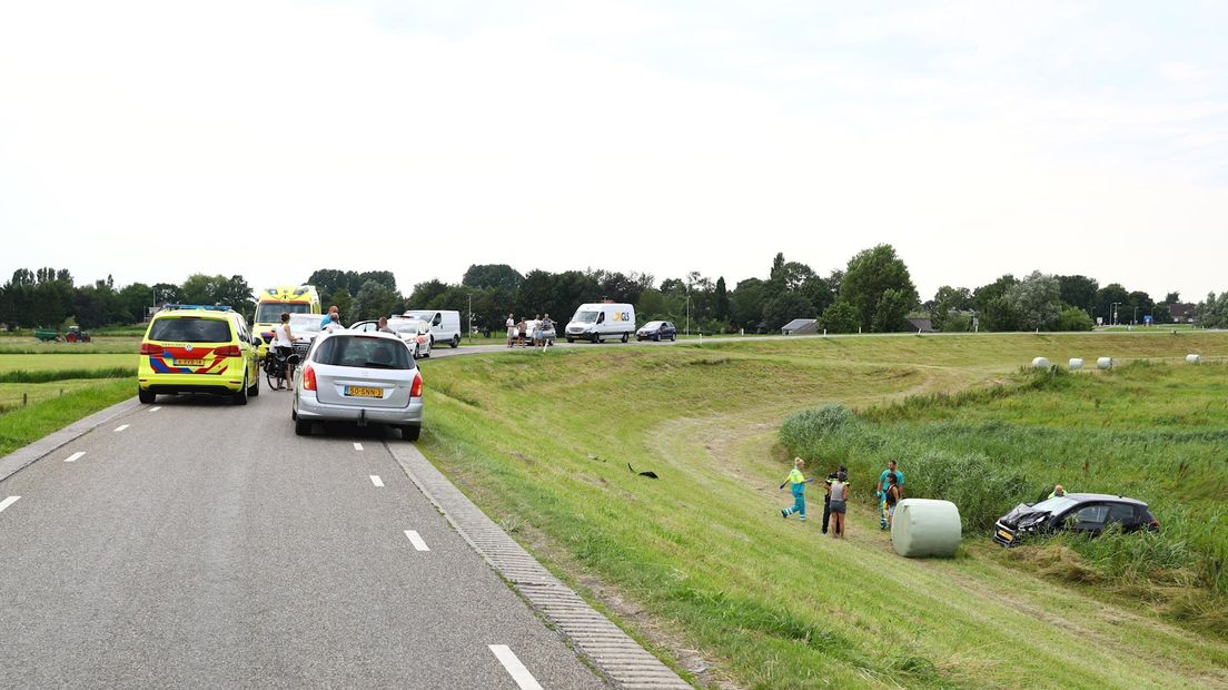 Ongeluk op de dijk tussen Kampen en Zalk