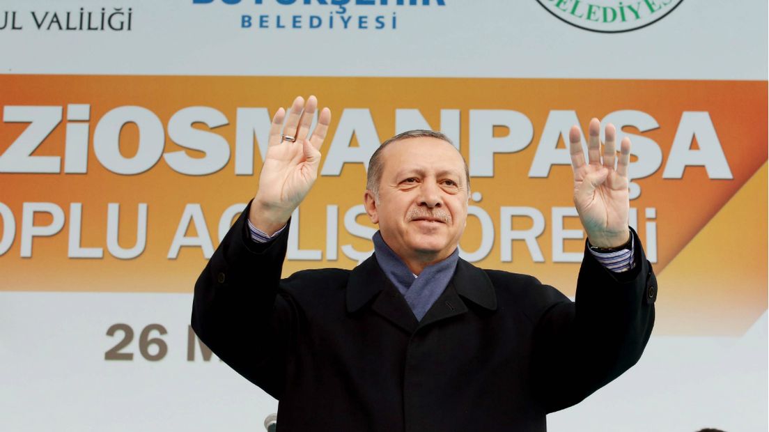 De Turkse president Recep Tayyip Erdogan. 