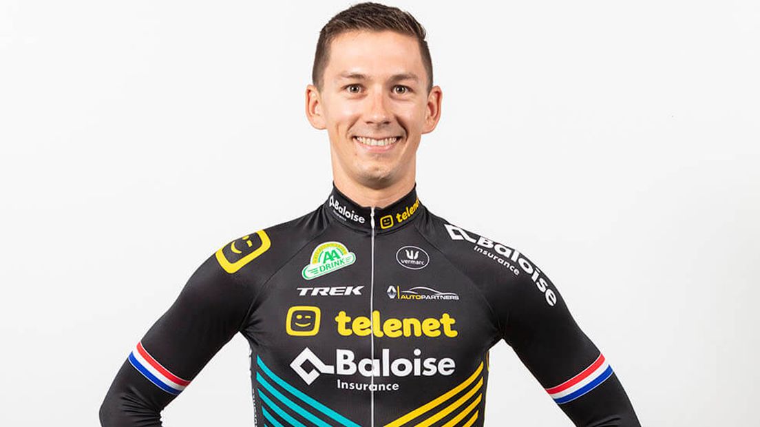 Lars van der Haar in de inmiddels vetrouwde kleuren van Telenet-Baloise Lions