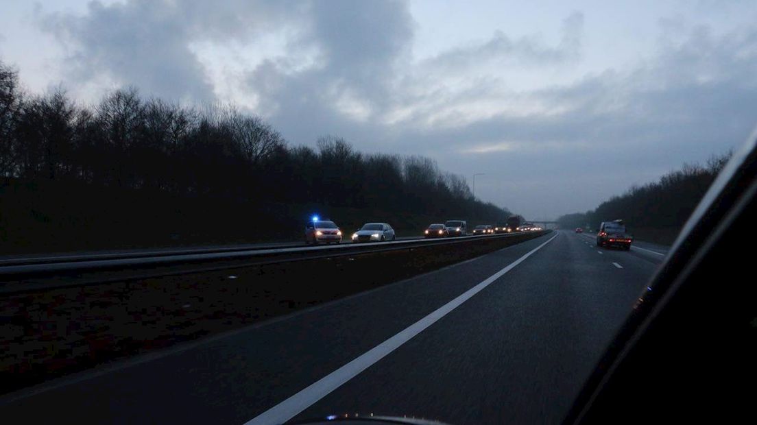 Motorrijder betrokken bij ongeval op A1