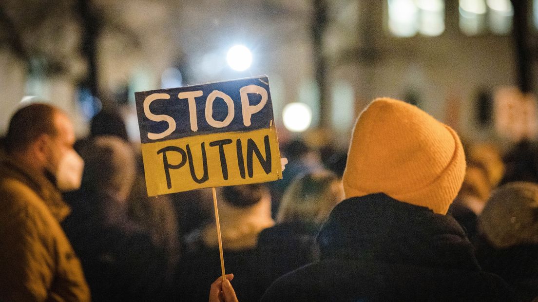 Protest tegen Russische president Poetin