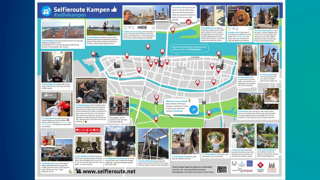 Zelf de #selfieroute lopen? Dit is de kaart!