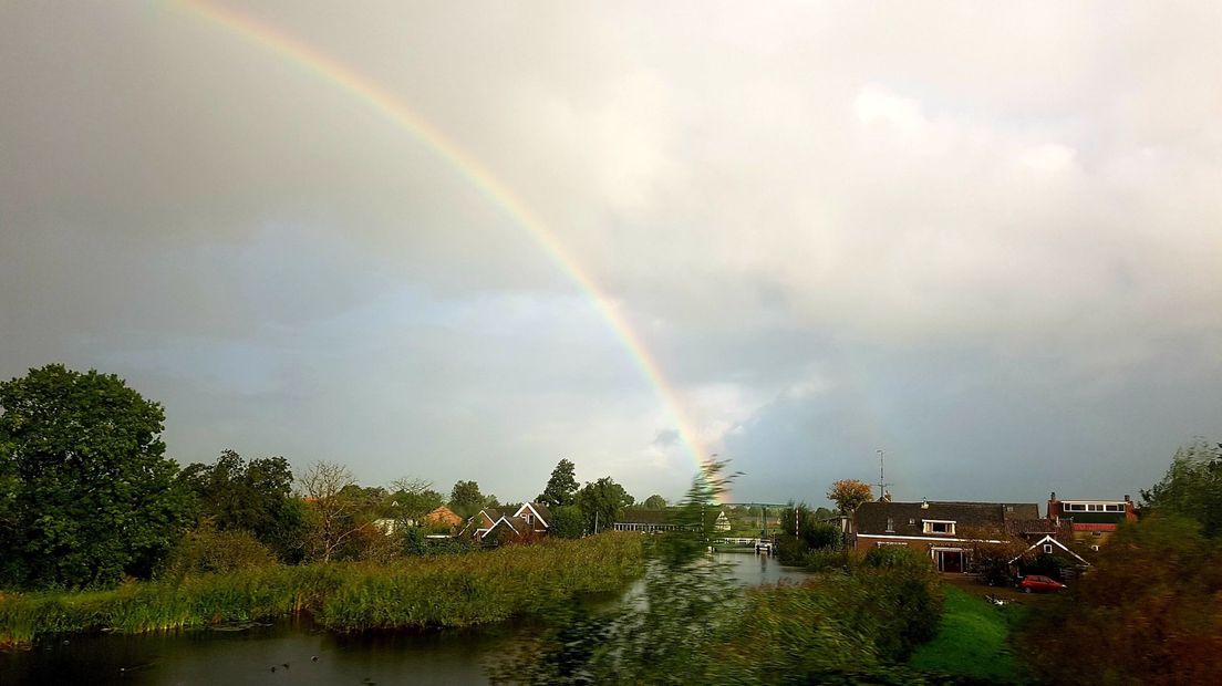Regenboog in Woerden.