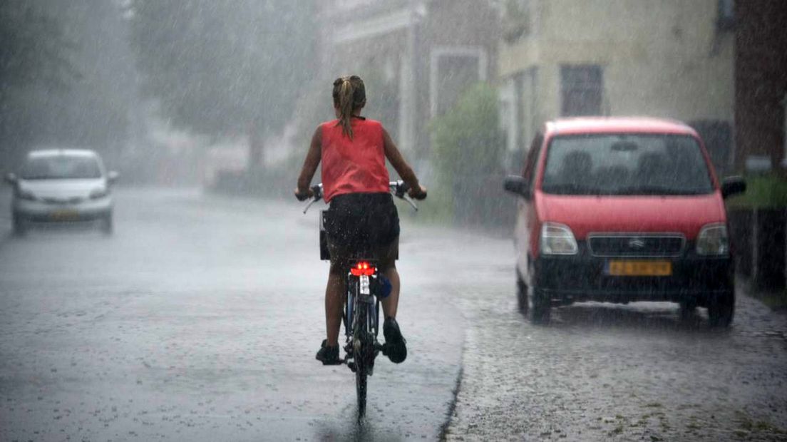 Fietsen in de regen