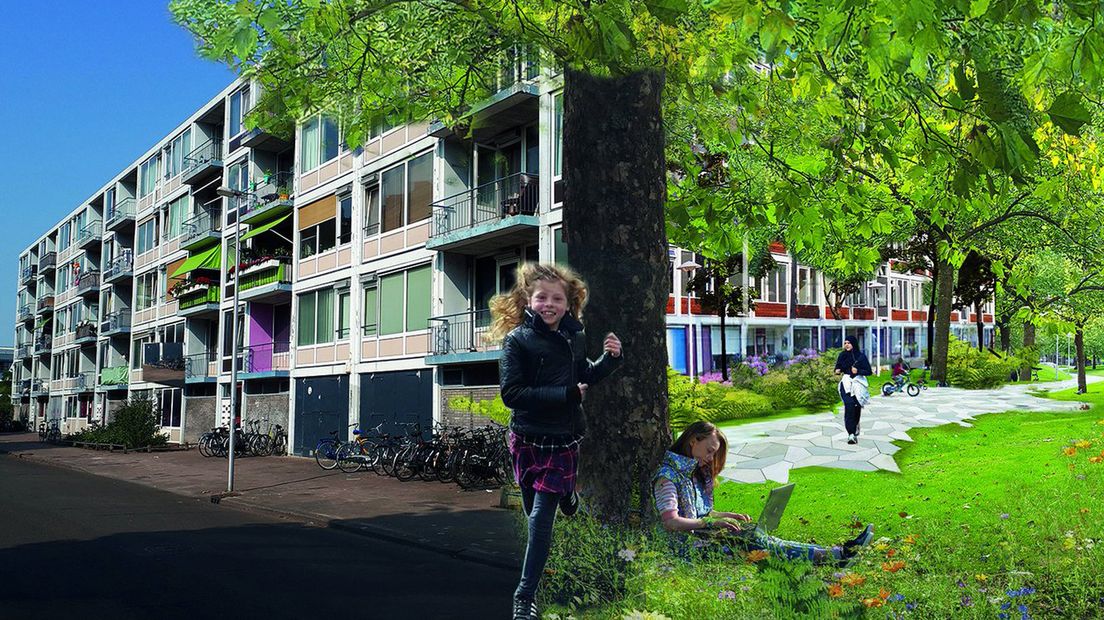 Artist impression van de bouwplannen van Mix Utrecht.