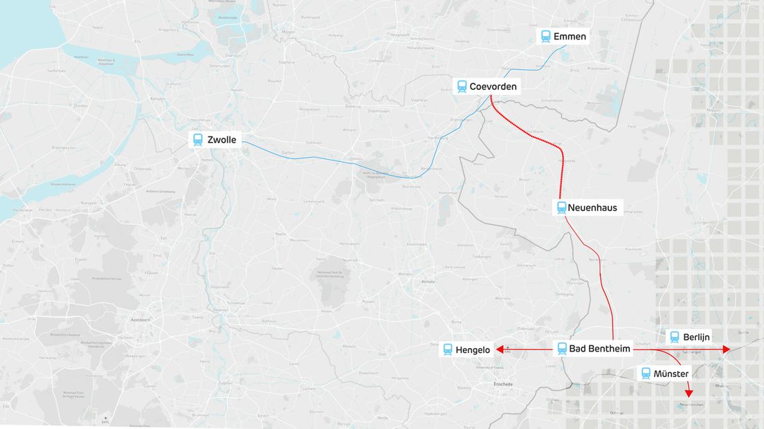 Spoorlijn Emmen Coevorden Bad Bentheim Rheine