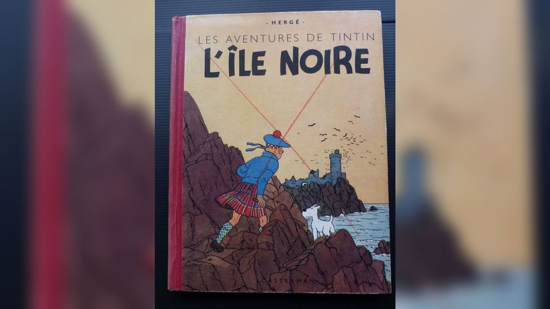 Kuifje album L'île Noire werkeditie, zeldzaam Kuifje stripalbum geveild voor 68.000 euro