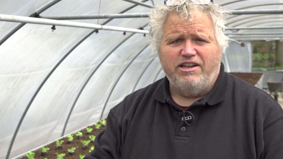 Appie Wijma in de voedseltuin