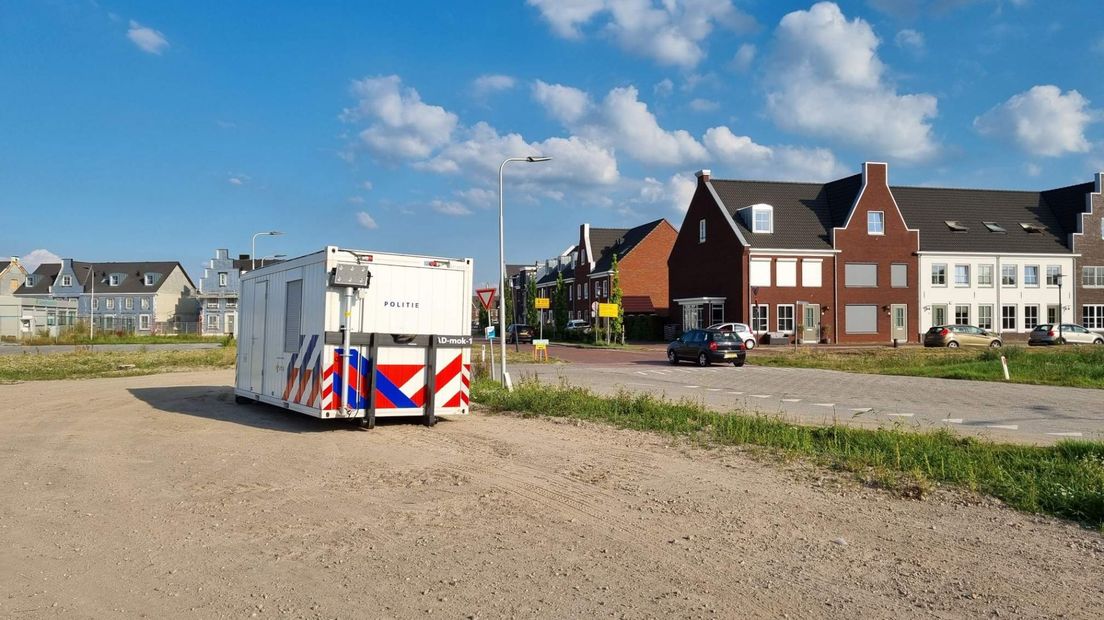 De tijdelijke politiepost in Hoef en Haag