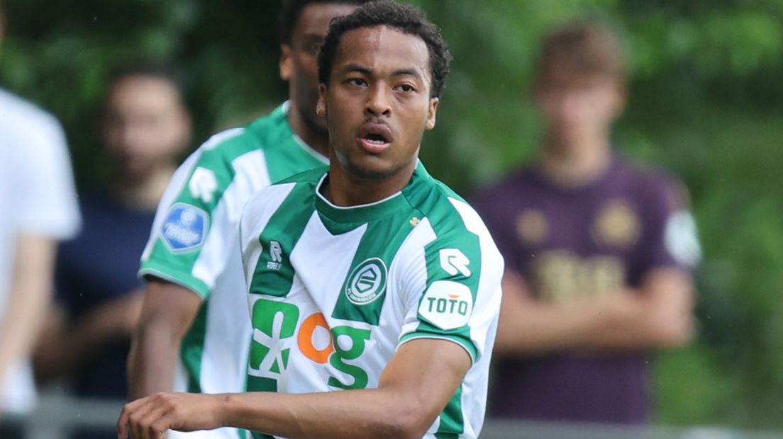 Nordin Musampa tijdens FC Groningen - PAOK Saloniki