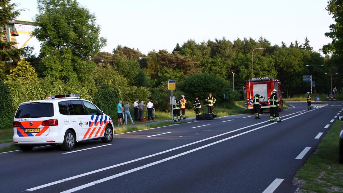 Motor in brand bij Ommen