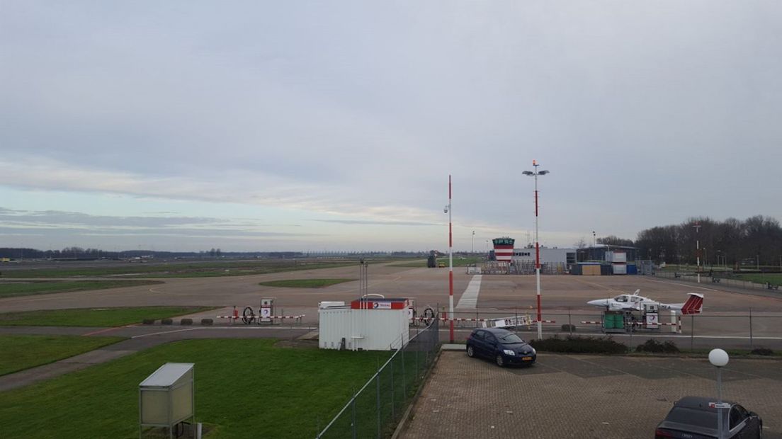 De landingsbaan van Lelystad Airport