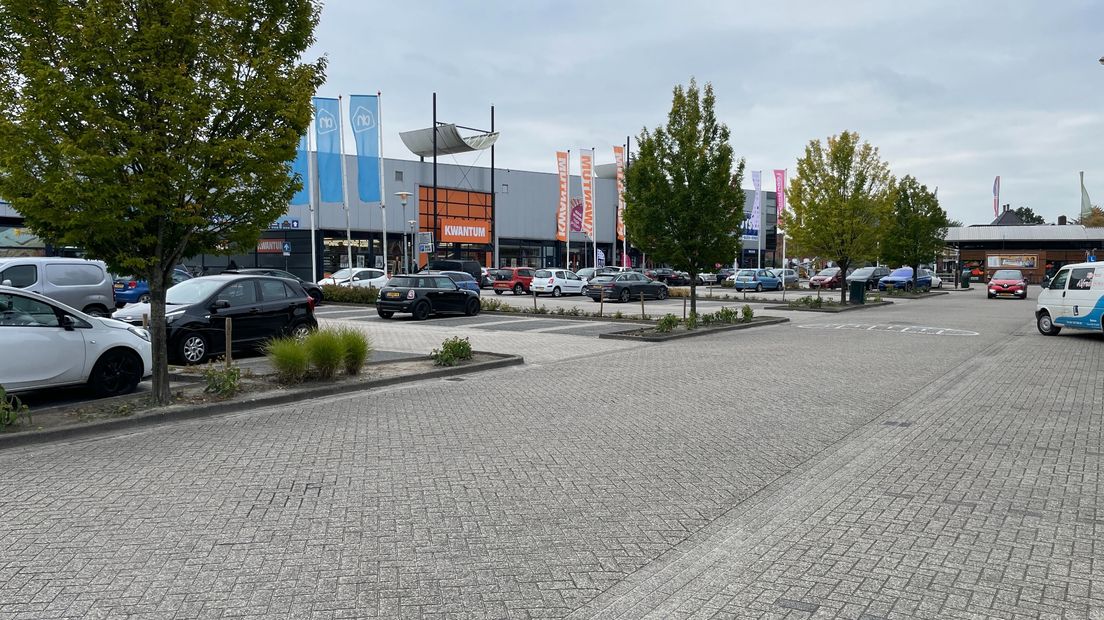 De parkeerplaats op het Posttil-terrein in Winschoten