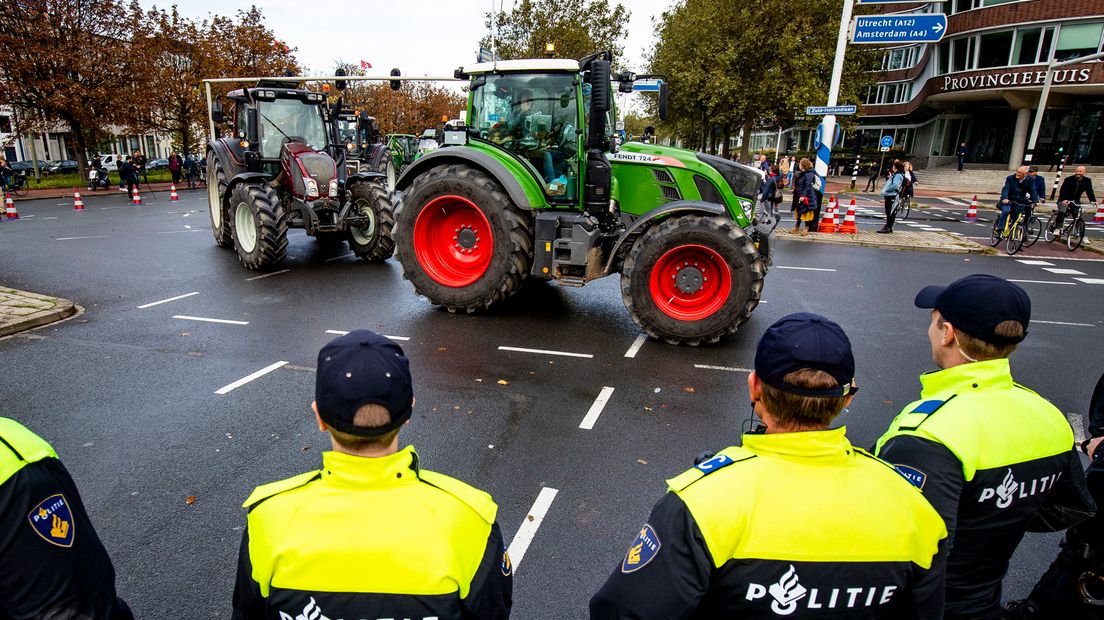 De protesterende boeren kwamen vorige week met tractoren naar Den Haag.