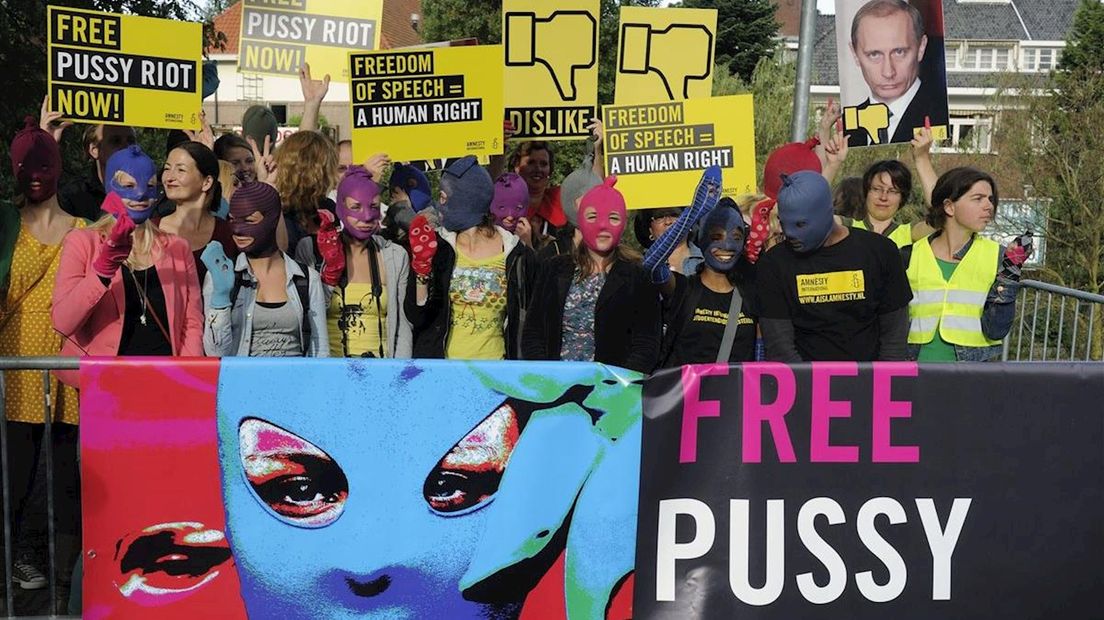 Actie voor vrijlating leden Pussy Riot in 2012