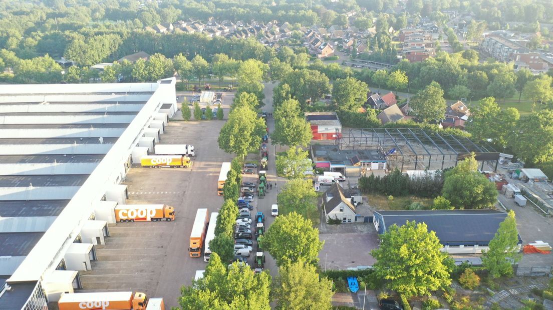 Coop, distributiecentrum Gieten, boerenprotest