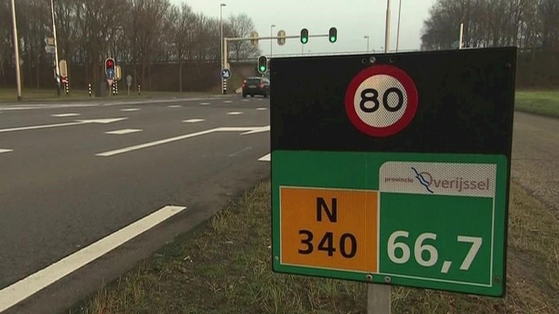 De N340 tussen Zwolle en Ommen