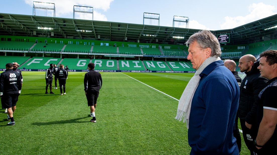 Frank Wormuth was vorige maand als trainer van Heracles op bezoek in de Euroborg