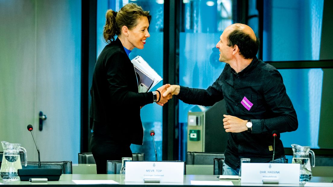 Susan Top tijdens een gesprek met de Tweede Kamer