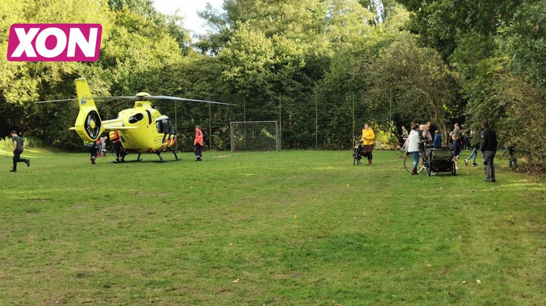 Inzet traumahelikopter in Ede