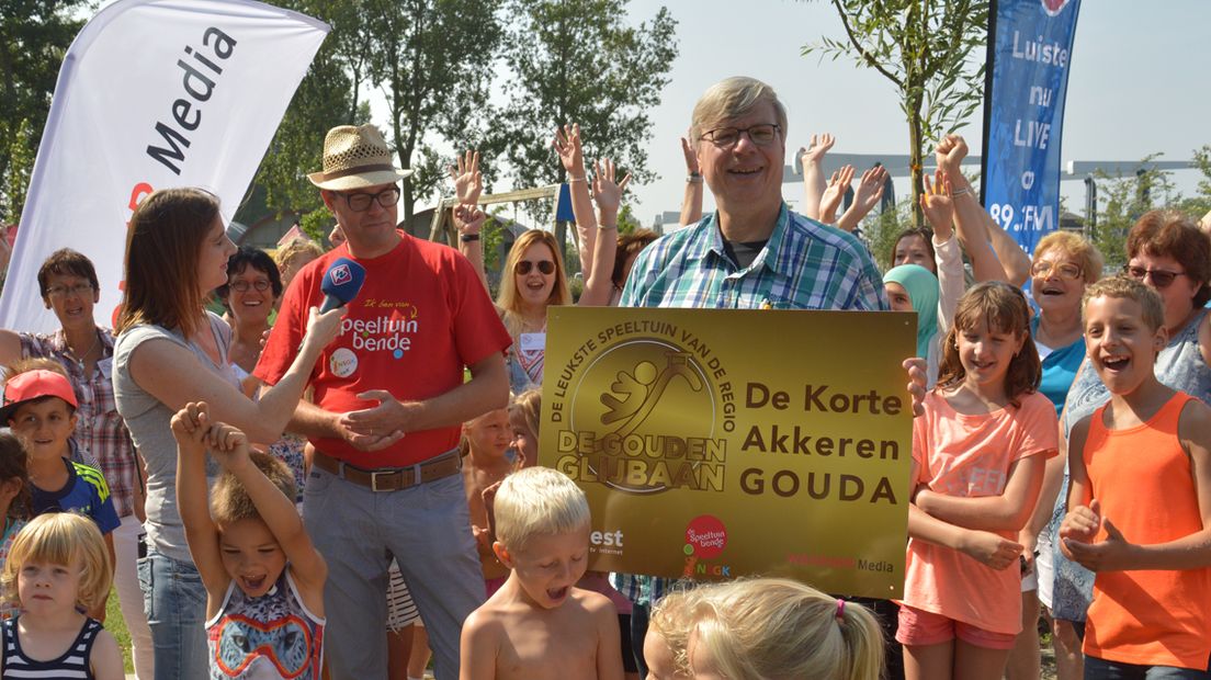 De Korte Akkeren in Gouda is de winnaar van De Gouden Glijbaan 2015