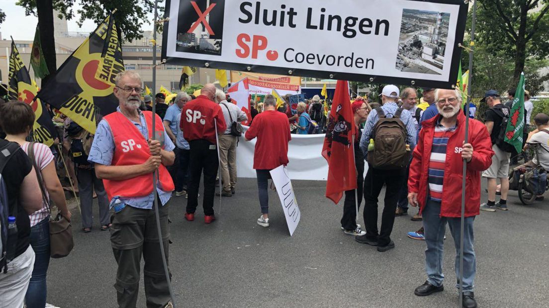 Drenten protesteerden in Lingen (Rechten: Petra Wijnsema / RTV Drenthe)