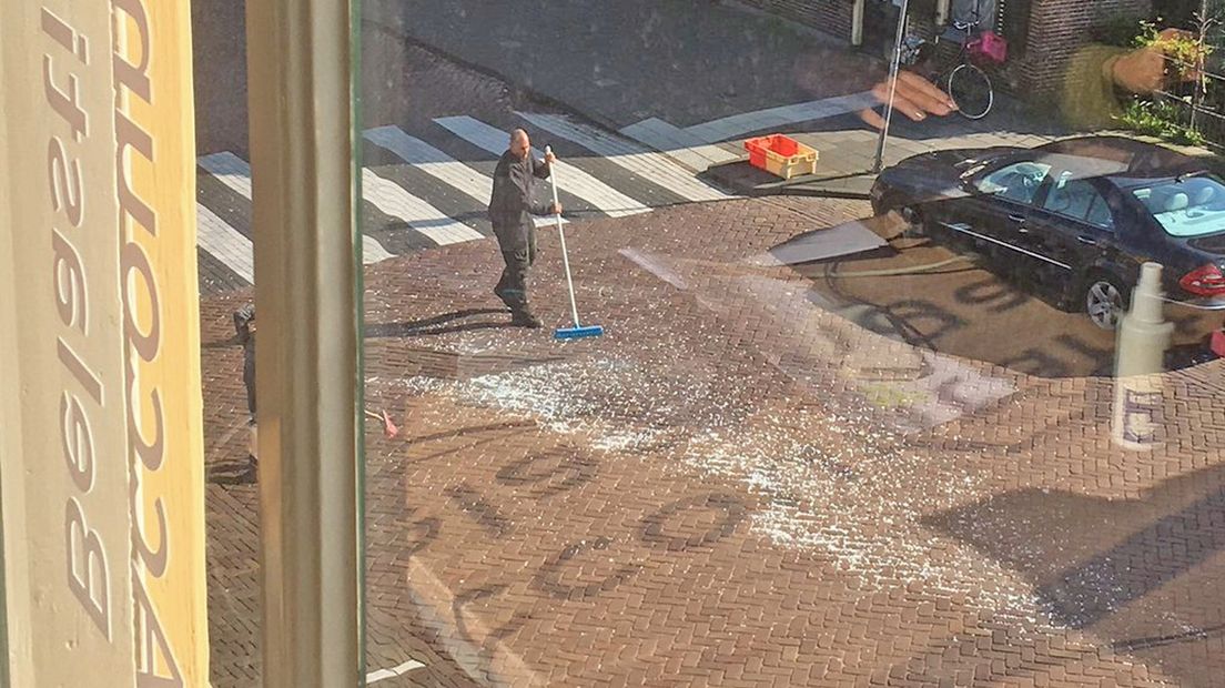 De straat vol glas