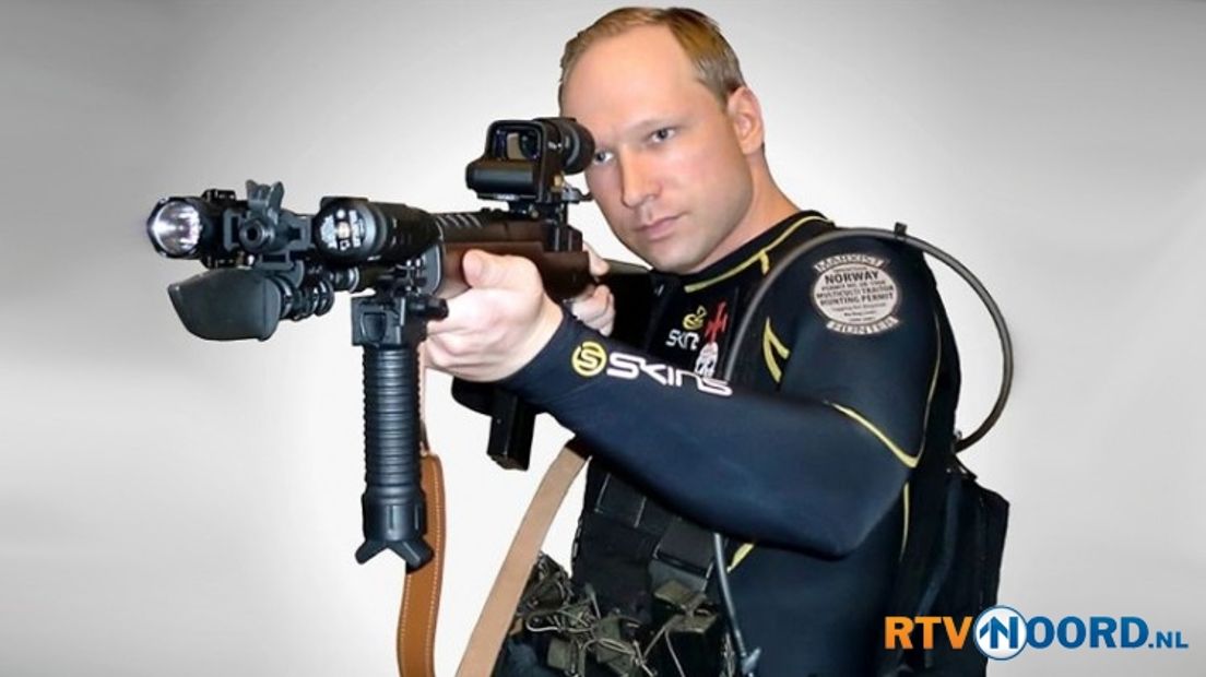 Screenshot uit het video-manifest van Anders Breivik