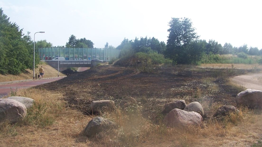 Grasveldbrand in Enschede