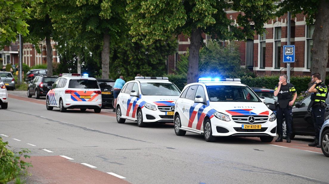 Politie in kogelwerende vesten na de vechtpartij in Winschoten