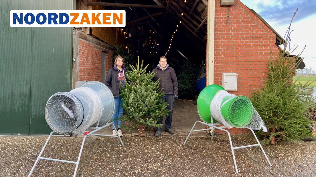 Mieke en Mark van der Gugten van de Kerstbomenboerderij in Oldehove