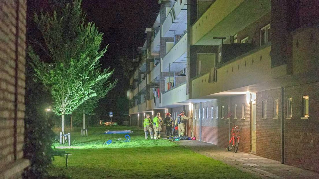 De brand in de berging is vermoedelijk aangestoken