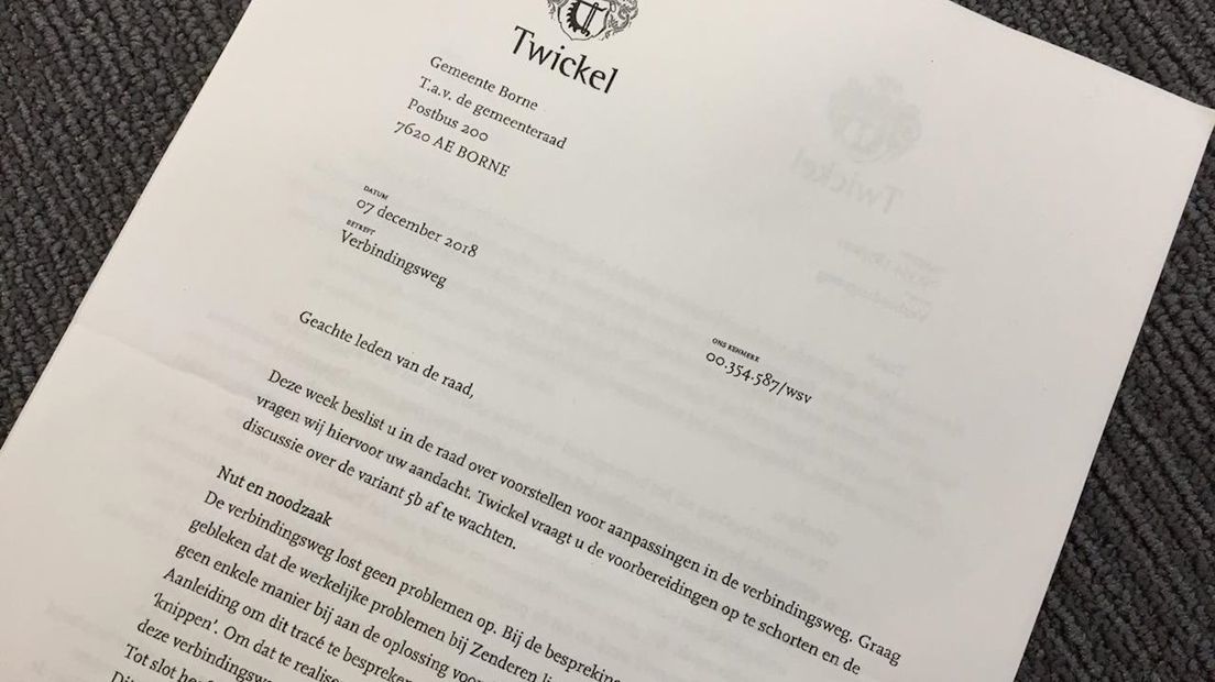 Stichting Twickel keert zich tegen plan verbindingsweg Borne