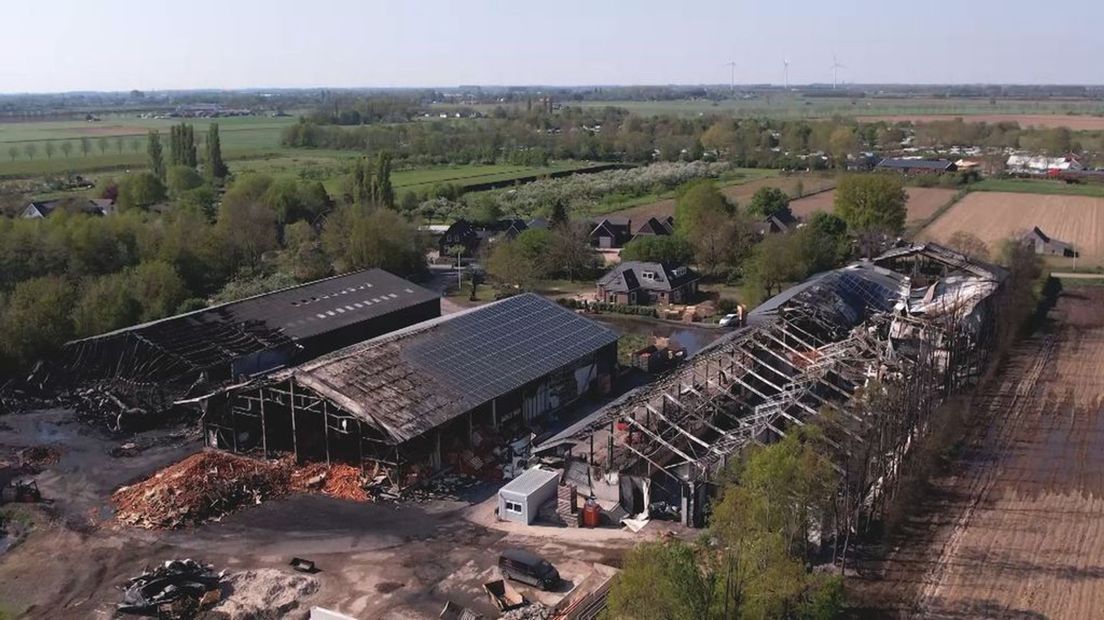 Vier loodsen gingen in vlammen op.