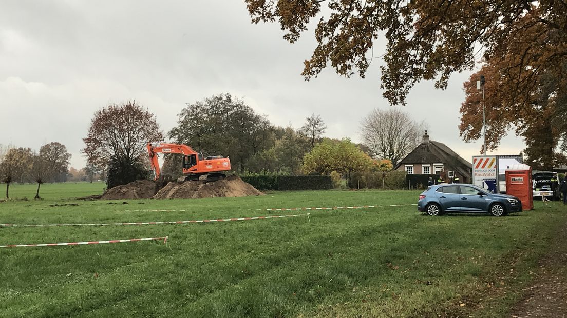 De plek waar vandaag gegraven is (Rechten: RTV Drenthe/Margriet Benak)