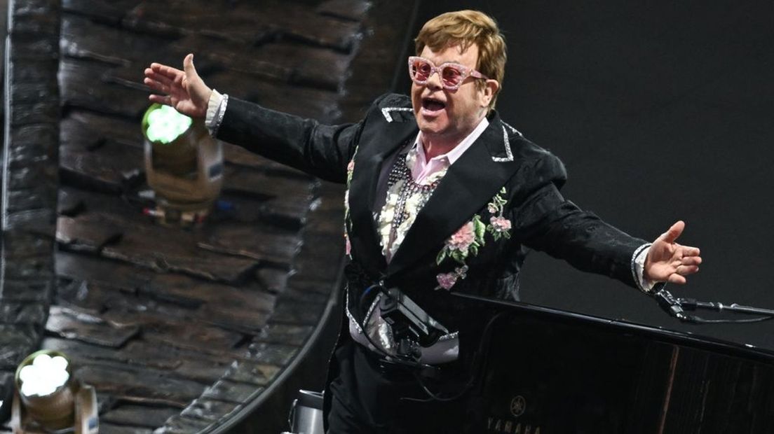 Elton John bij een optreden in Frankfurt vorige maand.