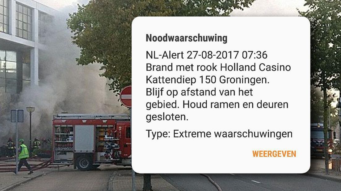 Veel inwoners ontvingen een NL-Alert