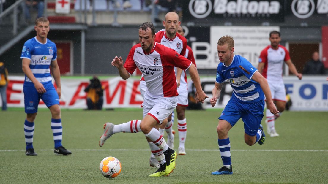 Anco Jansen en Nicklas Pedersen vormen tegen Fortuna Sittard net als tegen PEC Zwolle het spitsenduo (Rechten: Gerrit Rijkens)