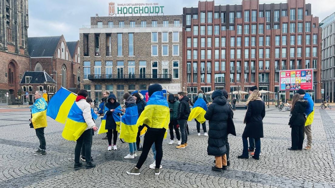 De protestactie op de Grote Markt