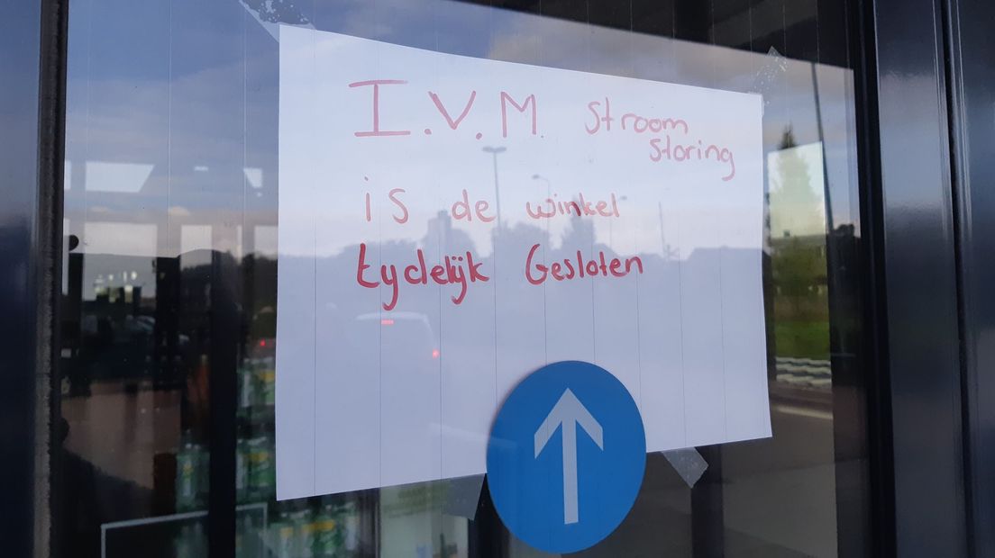 Ook een supermarkt in Winsum is getroffen