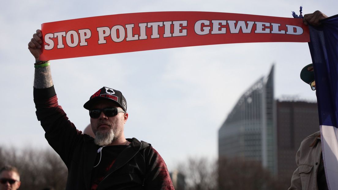 De demonstratie op het Malieveld is georganiseerd door organisatie Bevrijd Nederland Nu