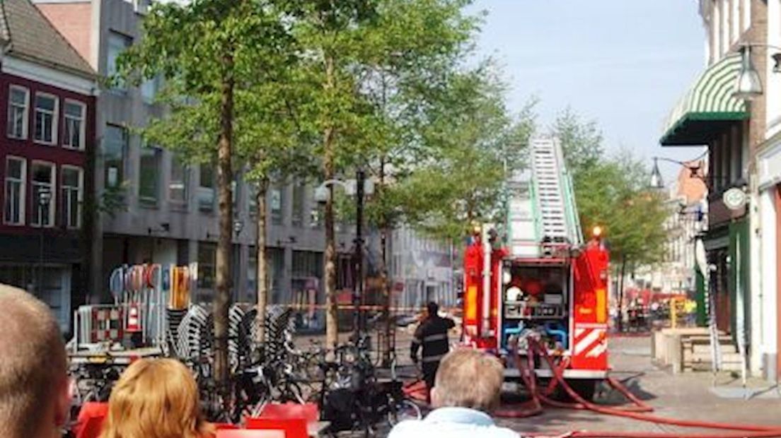 Explosie en brand in centrum Zwolle