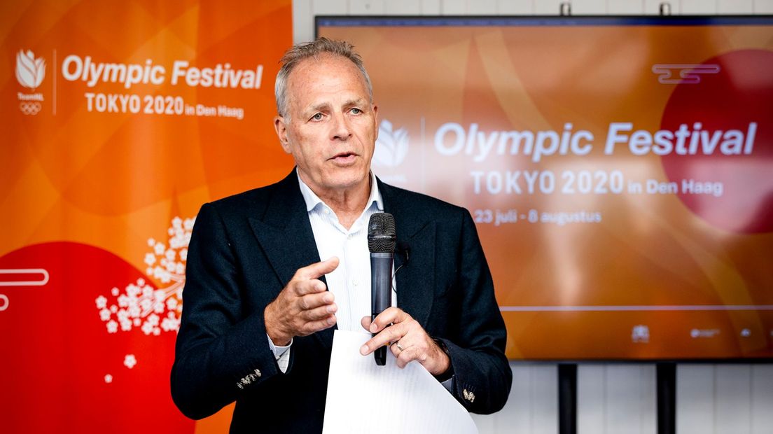 Gerard Dielessen tijdens de presentatie van het Olympic Festival Tokyo2020